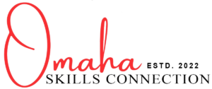 Omaha Skills Connection's Logo, a stylized "Omaha" with the estabilished year of 2022.